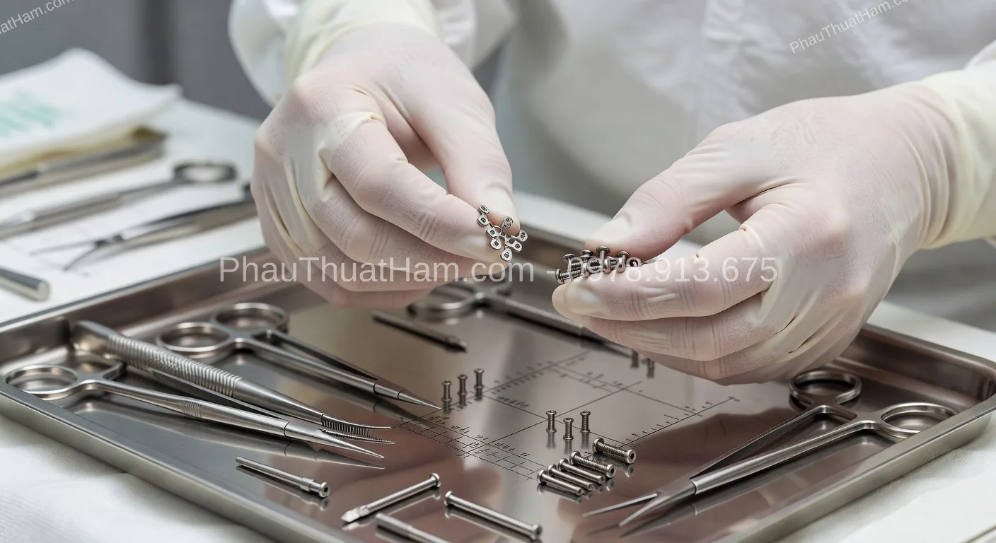 nẹp vít titan phẫu thuật hàm